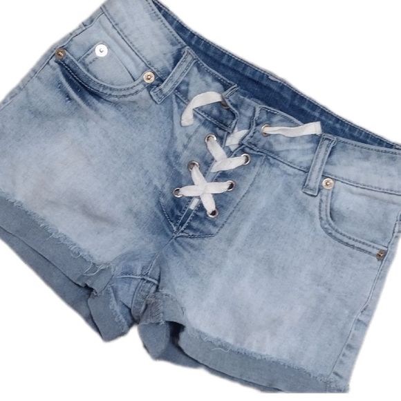 Girls Light Blue Jean Shorts Size8 - Picture 1 of 2